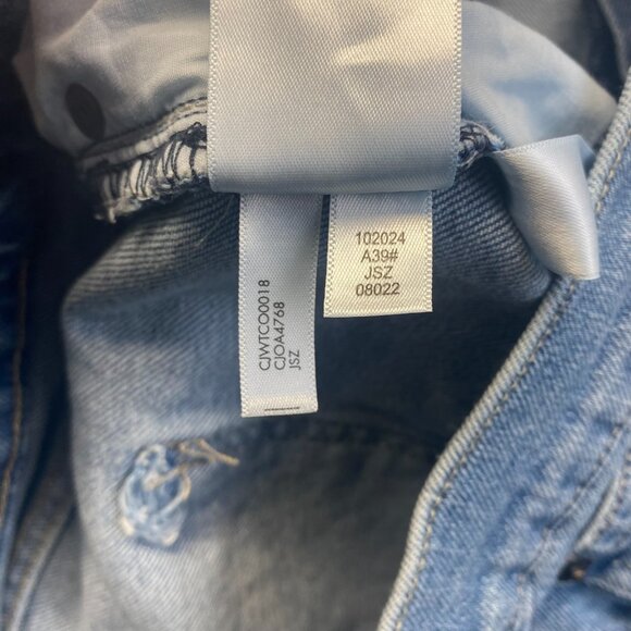 Calvin Klein Jeans Women Size 14 Blue Denim Cotton Straight Leg Workwear Stretch - Picture 7 of 10